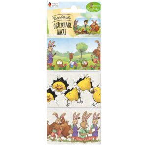 Osterfensterbild Banderole Osterhase