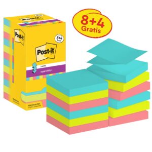 Haftnotizblock Super Sticky Z-Notes Promotion Cosmic Collection, 76 x 76 mm, 12 x 90 Blatt
