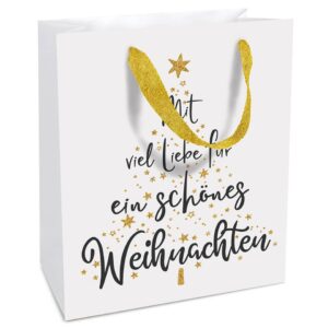 Weihn.Geschenktragetasche Mit Euch 21x18x8cm