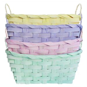 Osterkorb Bambus - oval mit Griff, sortiert