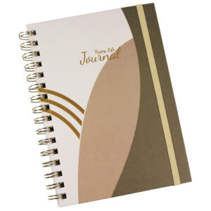 Spiralnotizbuch Happy Life, A5, 80g/m², 100 Blatt, kariert, braun