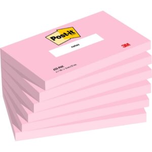 Haftnotizblock Notes, 127 x 76 mm, flamingopink, 100 Blatt