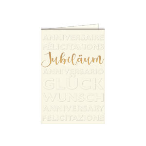 Jubiläumskarte geprägt - inkl. Umschlag