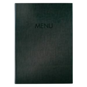 Speisekarten-Mappe, A4, Gummi-Bindung, anthrazit