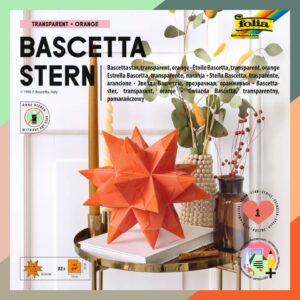 Bastelset Bascetta Stern, 15 x 15 cm, orange