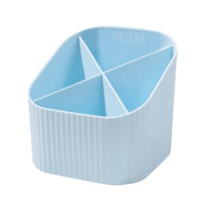 Schreibköcher Re-X-LOOP - 4 Fächer, pastellblau