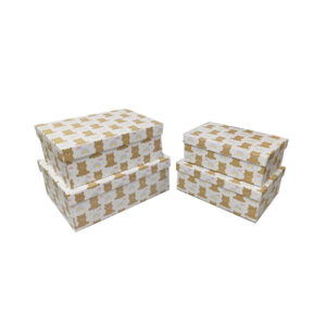 Geschenkkarton Baby Teddy, 4-teilig, bunt