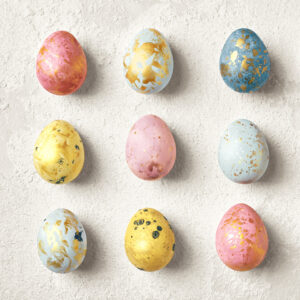 Osterserviette, Verträumte Eier, 33 x 33 cm, 3-lagig, 20 Stück