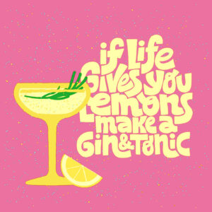 Motivserviette, Gin und Tonic, 25 x 25 cm, 3-lagig, 20 Stück