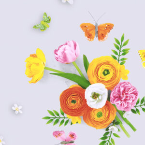 Motivserviette, Blütenfreude, 33 x 33 cm, 3-lagig, 20 Stück