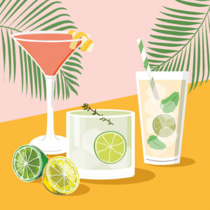 Motivserviette, Getränke, 33 x 33 cm, 3-lagig, 20 Stück