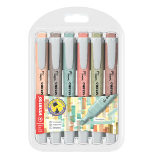 Textmarker swing® cool NatureCOLORS, Etui mit 6 Stiften, sortiert