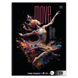 Collegeblock Move it, A4, 70g/m², 80 Blatt, Lin.28, kariert, weiß