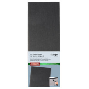 Getränkemappe, 1/2 A4, Gummi-Bindung, anthrazit