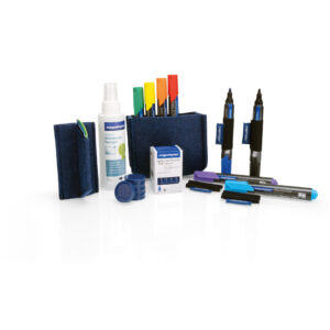 Whiteboard Zubehör Essentials Kit, 25 Teile, blau