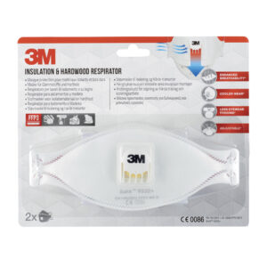 Partikelmaske Aura für Dämmstoffe und Hartholz, FFP3, 2er Pack weiß