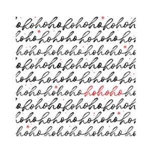 Weihnachts-Zelltuchserviette hohoho lettering, 33 x 33 cm, 3-lagig, 20 Stück