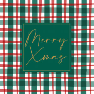 Weihnachts-Zelltuchserviette, Merry Christmas auf Muster, 33 x 33 cm, 3-lagig, 20 Stück