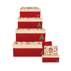 Weihnachts-Geschenkkarton My little House, 6-teilig