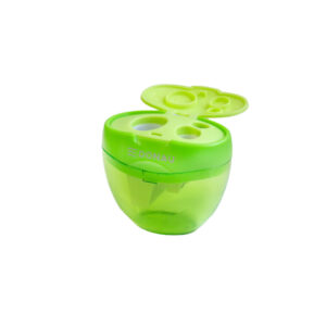 Dosenspitzer dreifach mit Deckel grün