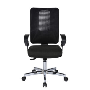 Drehstuhl Open XT mit Armlehnen, chrom/schwarz