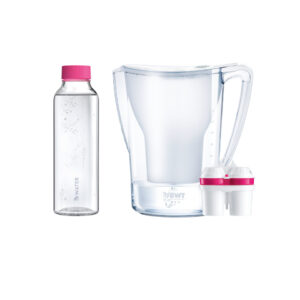 Tischwasserfilter AQUALIZER Home 2,6l + 1x Magnesium Mineralizer + Glasflasche