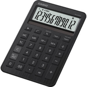 Tischrechner MS-200DQ, Solar-/Batteriebetrieb, 12-stellig, schwarz