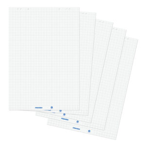 Flipchartblock U-Act!Line®, blanko/kariert, 680 x 990 mm, Recyclingpapier, 20 Blatt, weiß