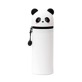 2-in-1 Federmäppchen Panda aus weichem Silikon