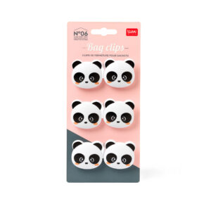 6er Set Verschlussclips Panda
