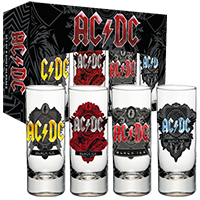 AC/DC Schnapsglas 4er Set