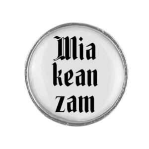 Anstecker 20mm Mia kean zam Klassik schlicht, Farbe silber
