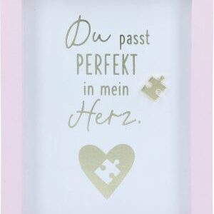 Bilderrahmen mit Spruch 1,9x9x12cm Du passt perfekt in mein Herz.