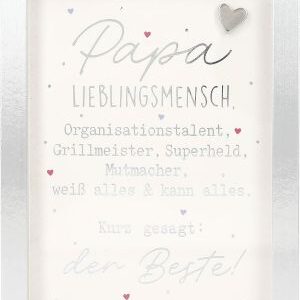 Bilderrahmen mit Spruch 1,9x9x12cm Papa Lieblingsmensch Organisationstalent
