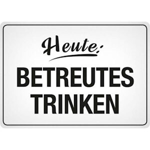 Blechpostkarte Betreutes Trinken