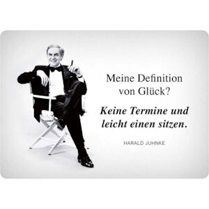 Blechpostkarte Glücksdefinition