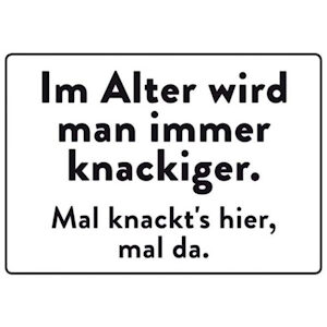 Blechpostkarte Im Alter