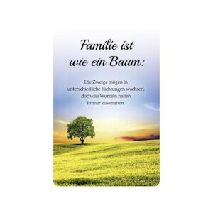 Blechschild Familie ist wie ein Baum