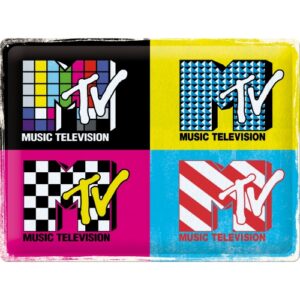 Blechschild MTV Logo Pop Art