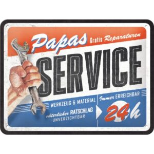 Blechschild Papas Service