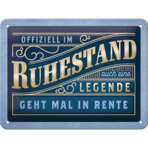 Blechschild Ruhestand