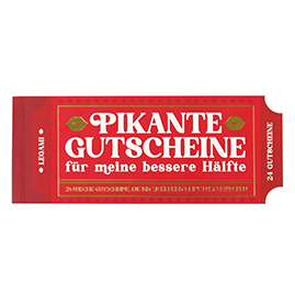 Block mit 24 Pikanten Gutscheinen