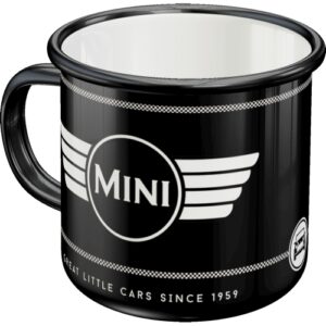Emaille-Becher Mini Logo Black