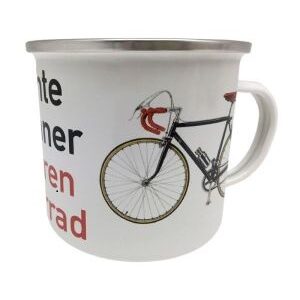 Emaillebecher Echte Männer fahren Fahrrad