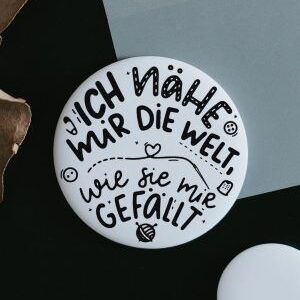 Magnet Ich nähe mir die Welt