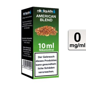 Nikoliquids E-Liquid American Blend 10ml 0mg Nikotin nikotinfrei