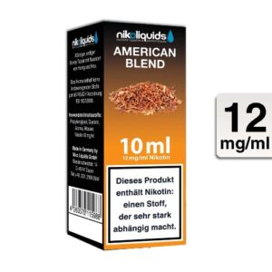 Nikoliquids E-Liquid American Blend 10ml 12mg Nikotin