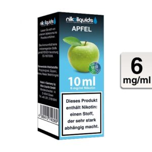 Nikoliquids E-Liquid Apfel 10ml 6mg Nikotin