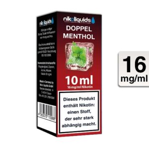 Nikoliquids E-Liquid Doppel Menthol 10ml 16mg Nikotin
