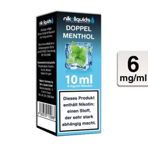 Nikoliquids E-Liquid Doppel Menthol 10ml 6mg Nikotin